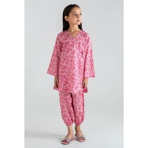 *NEW* Sana Safinaz Girls 2-Piece Top / Kurti & Salwar, Pink Floral